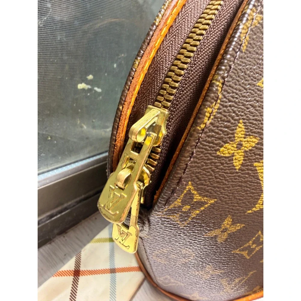 Louis Vuitton Monogram Ellipse PM Handbag Brown M51127 Vintage Made in France